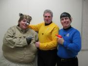 Farb, Captain Quirk, and Commander Spork backstage.